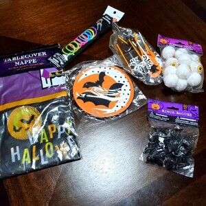 Halloween Decorations | Rings | Eyeballs | Tablecover | Cupcake Toppers | Swirls